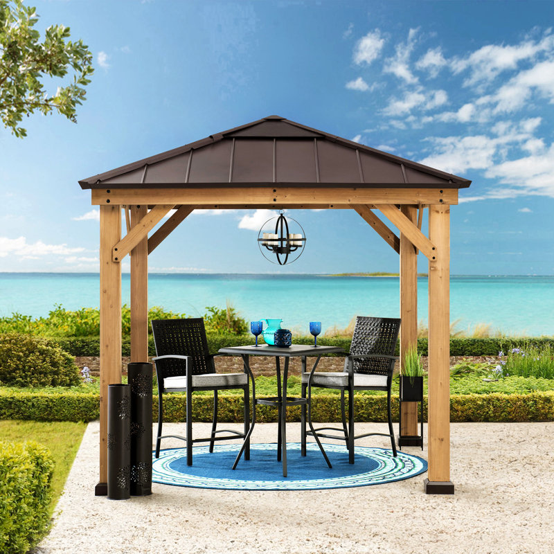Sunjoy Solid Wood Patio Gazebo & Reviews Wayfair